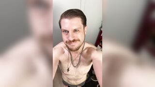 Just out of the douche after being observed while showering by everyone in the elaborate and their counterparts