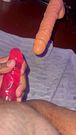 Taking Long 12” Double Sided Dildo In My Ass