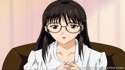 Masturbating anime babe orgasms hard