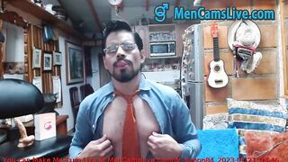 Sensual Latin Boss masturbating Part 2 doing a Cam Show