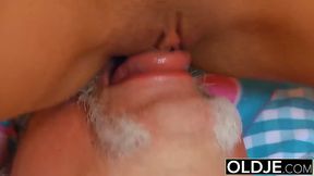 Old men loves to lick sweet young pussies (compilation)