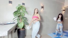 Sniffing My Cleaning Lady's Farts in Secret - By Bella Cruel and Babe - CLIP 1