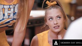 Dirty Sluts in Cheerleader Outfits Beg Coach for a Hardcore Anal DP Session