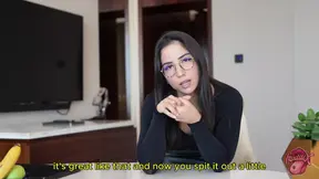 Naughty secretary teaches petite teen anal duties