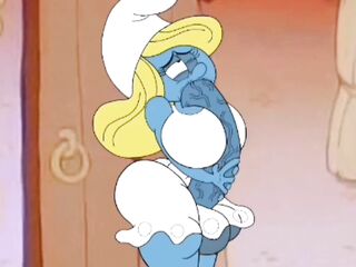 Smurfette alone with her wang