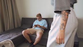 while my girlfriend is gone i pound her redhead mom on the bed