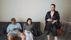 while my girlfriend is gone i pound her redhead mom on the bed