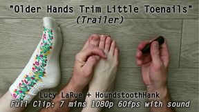 Granny's rough touch on tiny toes