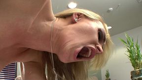 finally, he pounds his pole into her pussy and gives her a nasty facial