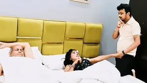 Indian step sister gets hammered by dad and stepson in a hot threesome