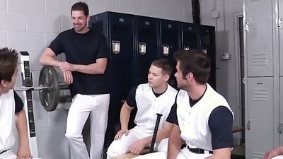 Andrew Stark & Johnny Rapid enjoy in group fuck with their team mates