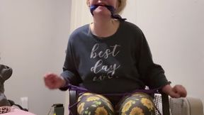 Blonde Gets Tied To Chair