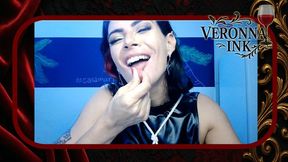 Veronna Ink - Extreme Mouth Stretching & Hot Lip Play - Custom for Steve