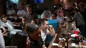 ”Petite takes huge cock in booty in public”