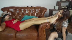 Ruslana And Weronika Tickle And Foot Worship Each Other - Episode 5 - Blindfold - Part 2