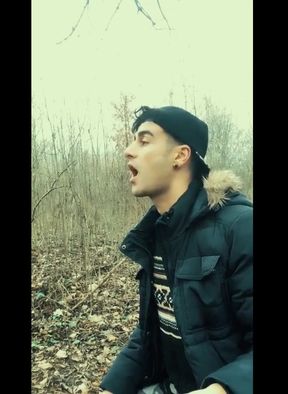 Middle Eastern Guy Swallows Cum From Found Friends Condom and Then Big Cums on Eated Condom