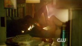 Alexa Vega does bed scene with lots of spooning and kissing