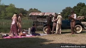 adultmemberzone - bobbi starr, dylan ryder, julia ann and natasha marley outdoor orgy