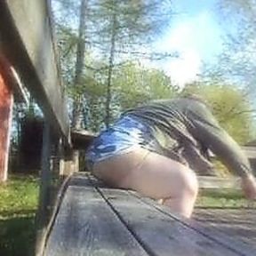 Gangstazz Outdoors Big Ass Wide Open Close-Up Striptease Pantyhose