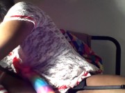 SEXY NIRSE has FIRST TIME USING A GIANT RAINBOW  COCK!!! [vaginal]