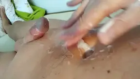 Sensual Masturbation: Sperm Dripping Into Belly Button Delights