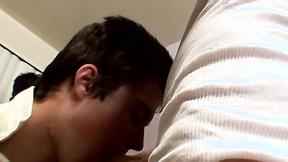 ”Satisfying David received a facial after sucking the giant prick of horny Alan Fi”