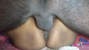 Big Ass Indian Bhabhi Cum by Fucking a Big Brinjal and Husband's Cock