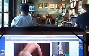 Bearded Bro Public Jerk Off in A Coffee Shop