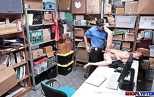 Asian thief jade noir deep throats a huge cock