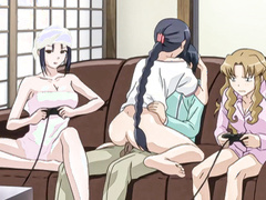 Lucky dude gets to live out his wildest fantasies with three sexy classmates