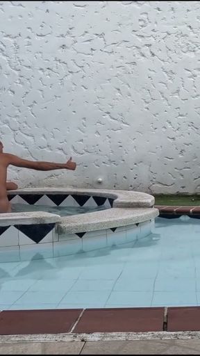 I GO TO THE POOL WITH MY WIFE AND WHILE SHE IS NEGLECTED WITH HER CELL PHONE I FUCK HER STEPSISTER IN HER NOSES   Clip 2