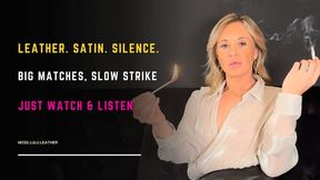 Blonde Glam Smoker 4K | Repeated Match Flame Ignition & Intense Drag Session | Leather Outfit Ritual MOV - Miss Lulu Leather - MOV 4K