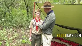 Shy Boy Gets Wild Outdoor Booty Workout by Rugged Camp Dom – 18+