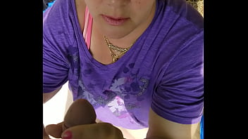 Cumming and suckig  ToniMari finds cock in the woods