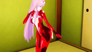 {darling inside the Franxx} zero 2 Gets Banged like a Mindless Skank {コイカツ/3d Hentai}