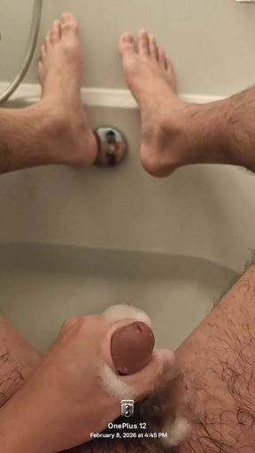 Solo Cruise Ship Cabin Bathroom Masturbation - Throbbing Penis &amp; Slippery Bathtub Wanking 2