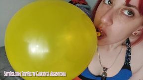 sesion looner inflando globos con puffy cheeks! balloons fetish