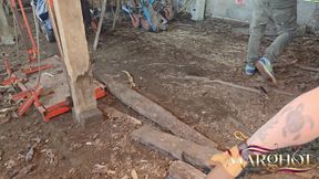 Threesome at the Farm: the Neighbor Ends up in My in Front of My Stepson