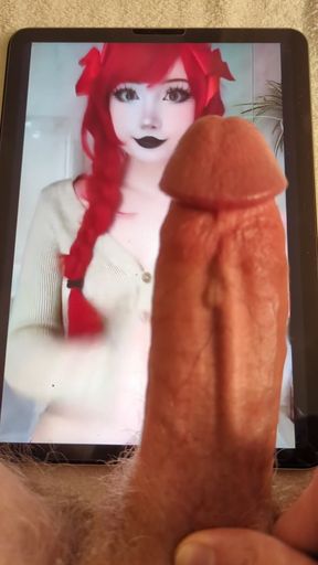 Big dick gets a hands-free cumshot on TikTok