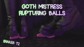 Goth Mistress Rupturing Balls in Demonia Shaker 72 Platform Boots (Close Version) - TamyStarly - Cock Balls Crush Trample, Shoejob, CBT, Trampling, Bootjob, Stomping
