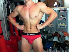 Beautiful Twink strips on webcam