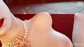 Lady Dimitrescus Sensual Titillation: Nipple Tease Blowjob Fantasy POV