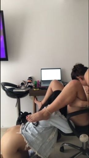 lesbian girls fuck and make video.