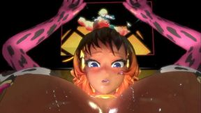 Anime Cow Milk Girl Gets Fucked Standing up in a Sex Cage Show