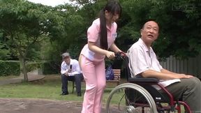 Outdoor Bizarre Japanese Caregiver&#x6DEB; Session Subtitled&#x534A;&#x88F8;