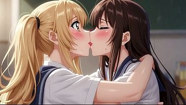 Naughty College Lesbians: Plaid Skirts, Tit Play & Classroom Pussy Licking AI Generated