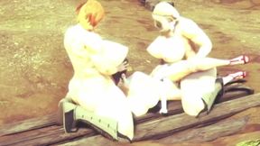 Two Futa Vikings Destroy Barry While Mom Watches Gushing Fun