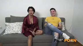 Lucky dude has the hot roommate and she wants to do a porno with him!