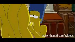 Homer Simpson Fucks Big-Titted Marge In Love Cabin Hentai Scene