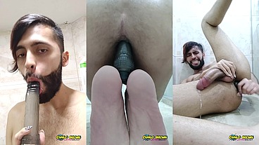 Playing With A Black Dildo Until I Cum In An Intense Prostate Orgasm